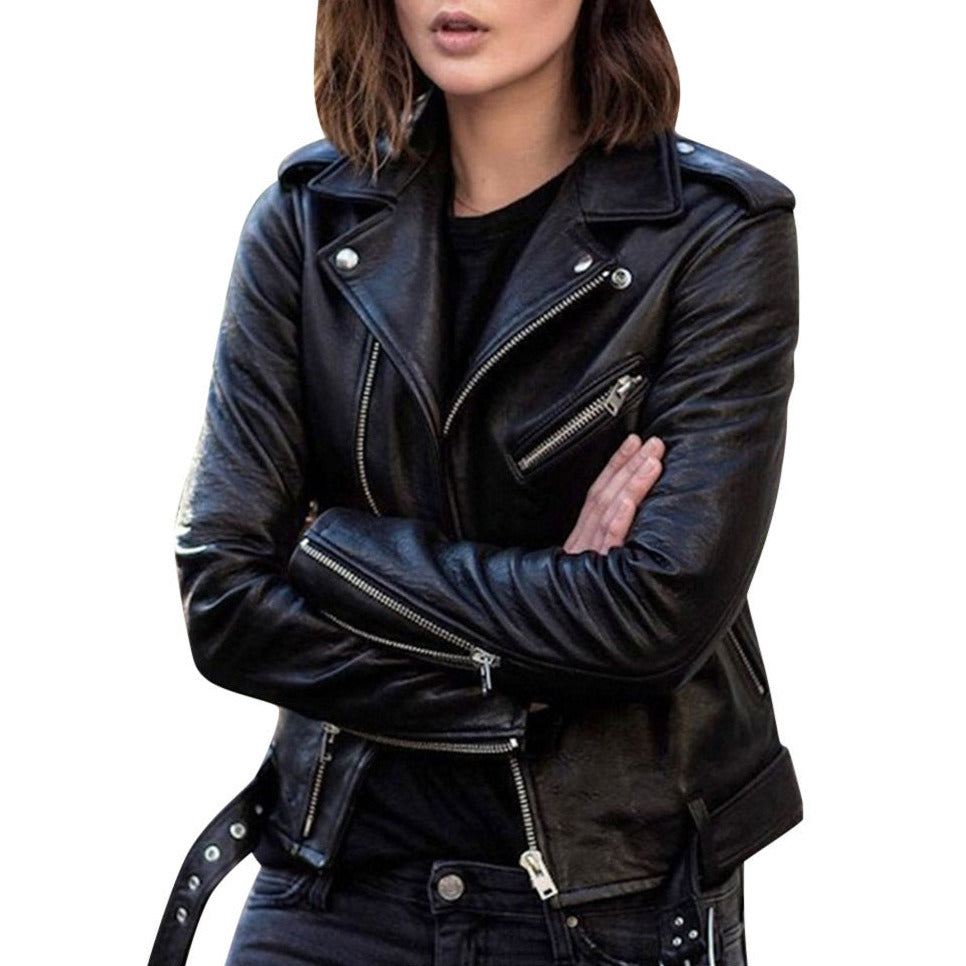 Donna - Giacca biker casual - Chiusura con zip