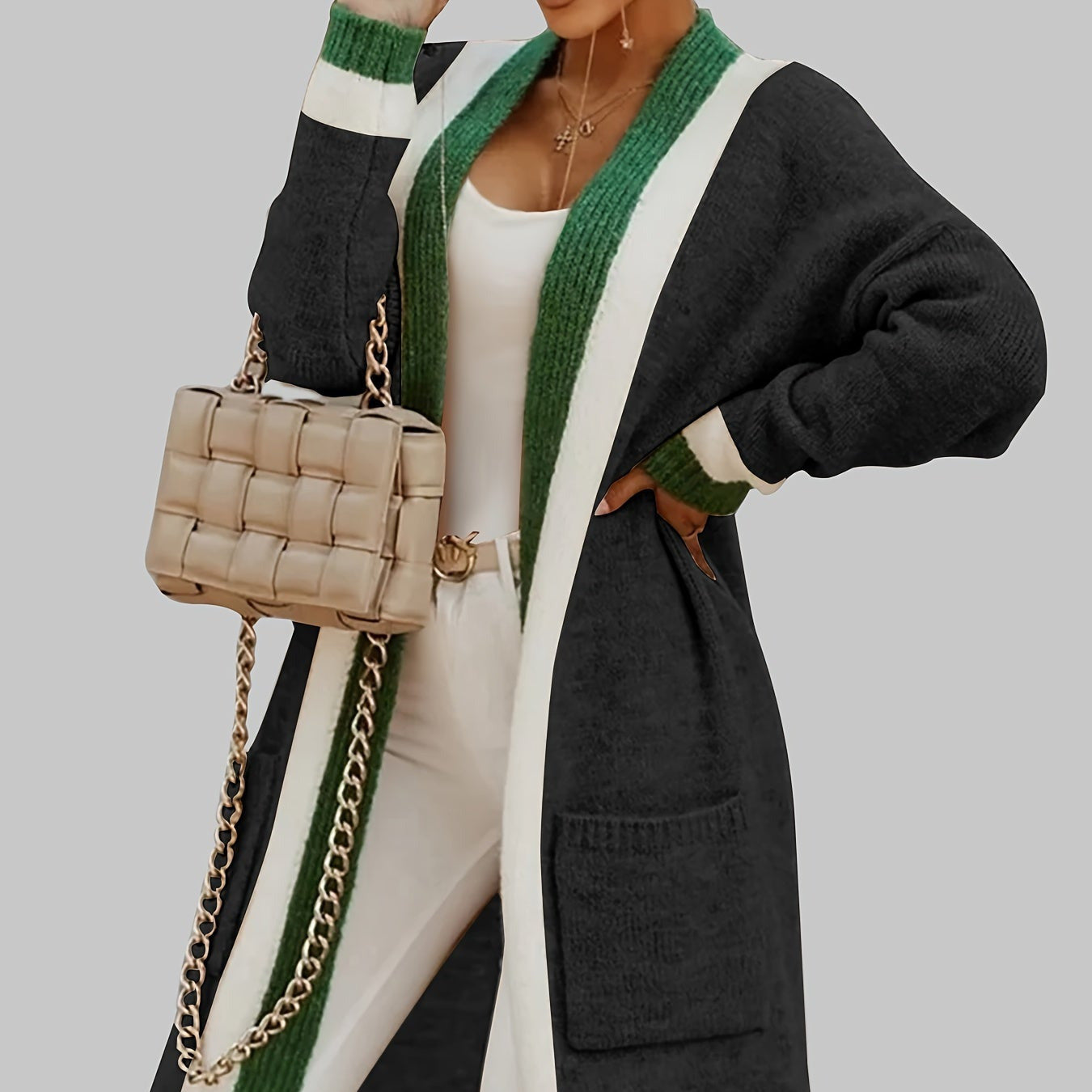 Donna - Cardigan lungo - Stile vintage