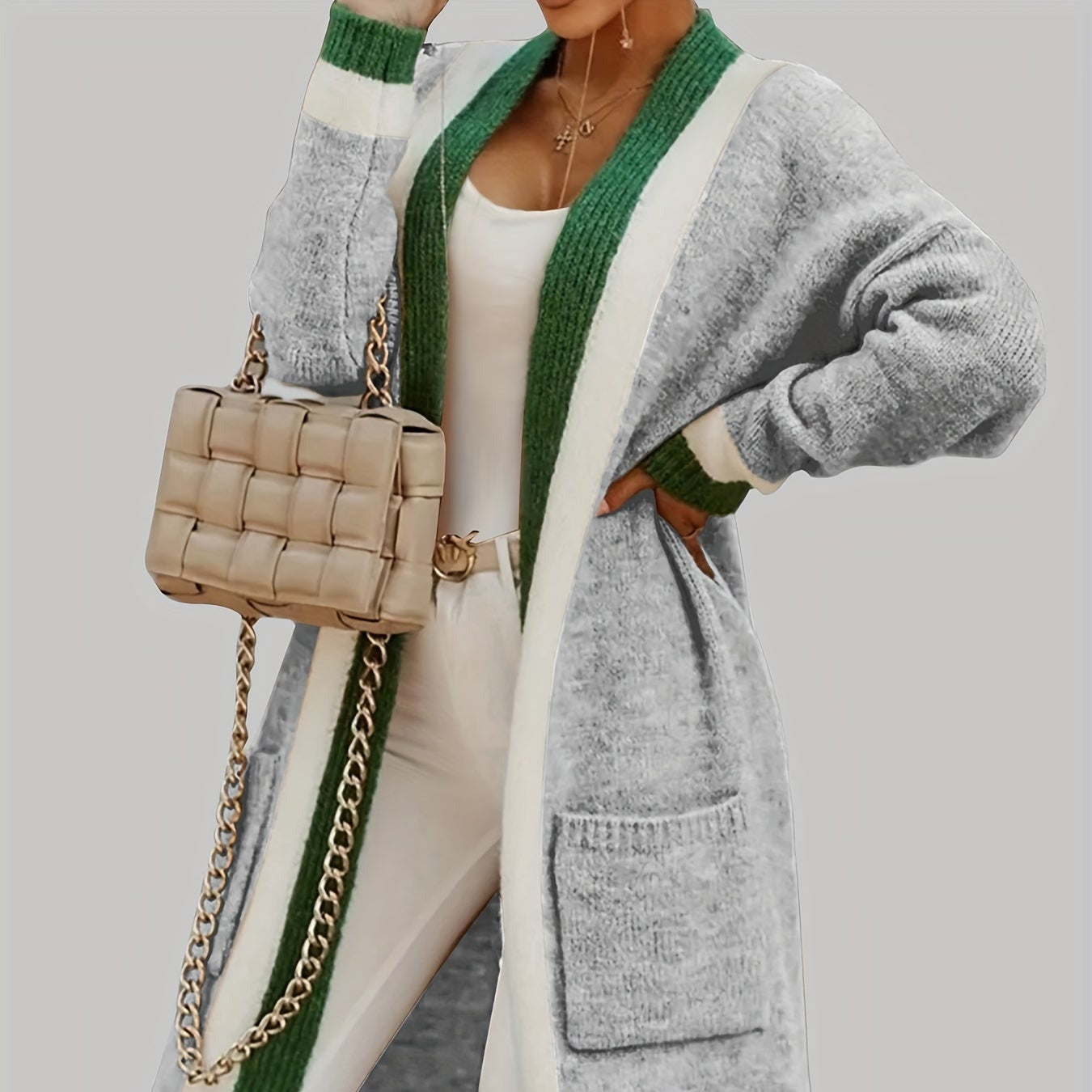 Donna - Cardigan lungo - Stile vintage