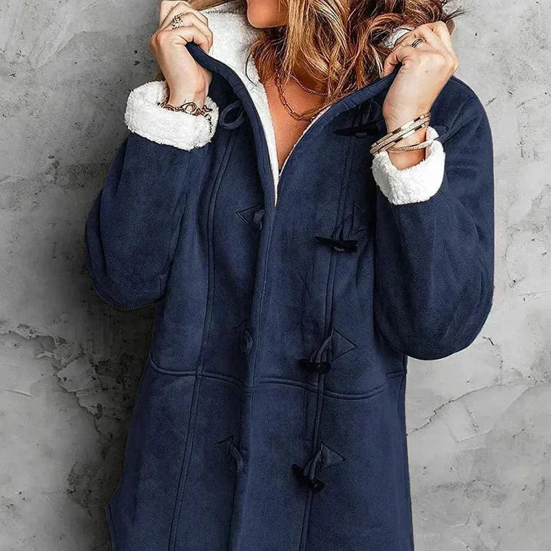 Donna - Giacca in pile - Stile invernale con cappuccio