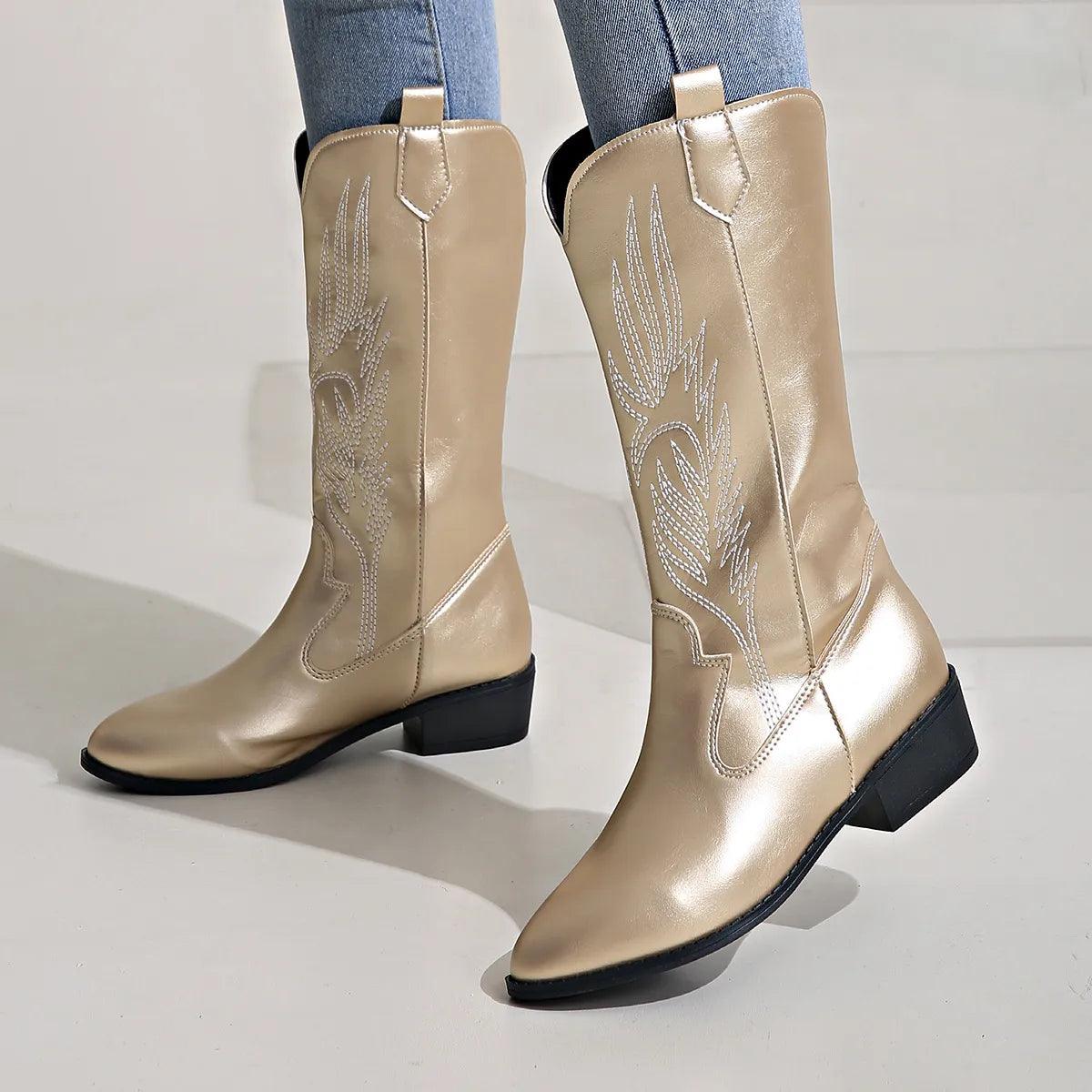 Donna - Stivali da cowboy morbidi - Confortevoli e alla moda