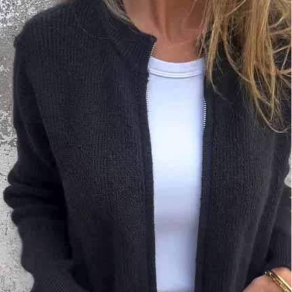 Donna - Cardigan in maglia aperto sul davanti - vestibilità rilassata