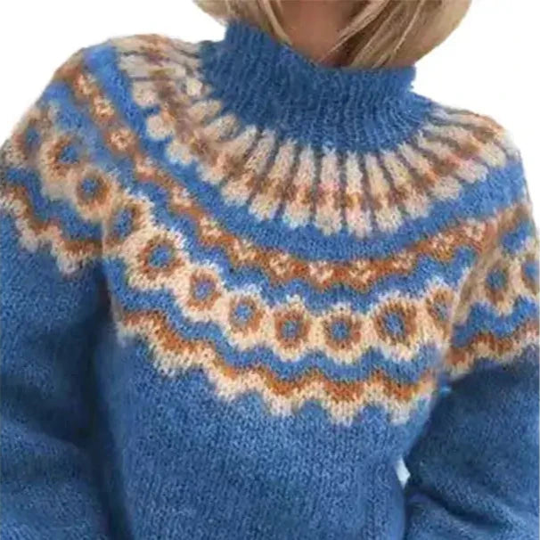 Donna - Maglia norvegese a collo alto