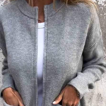 Donna - Cardigan in maglia aperto sul davanti - vestibilità rilassata