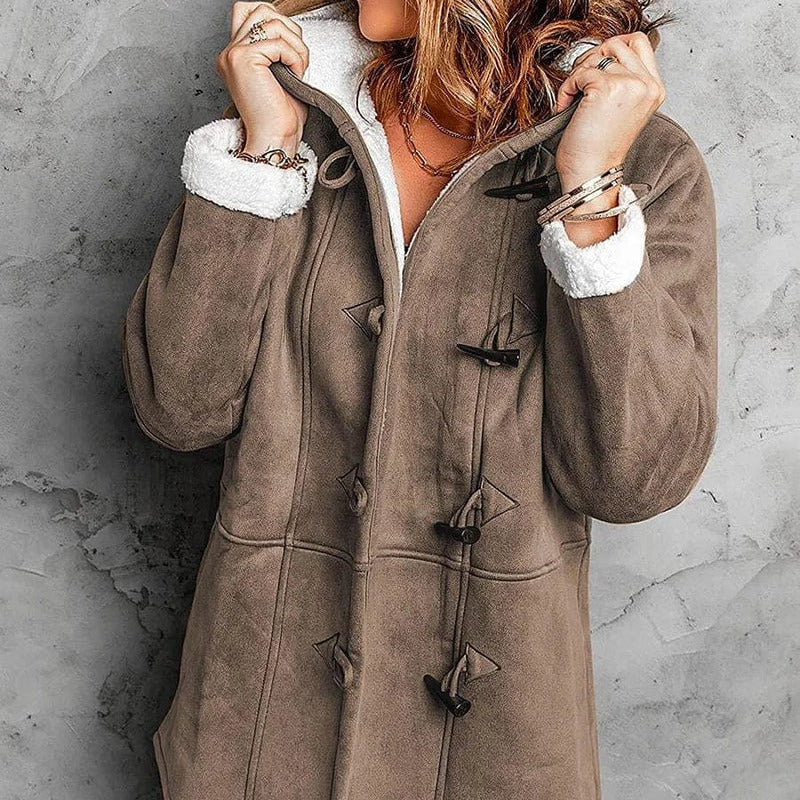 Donna - Giacca in pile - Stile invernale con cappuccio