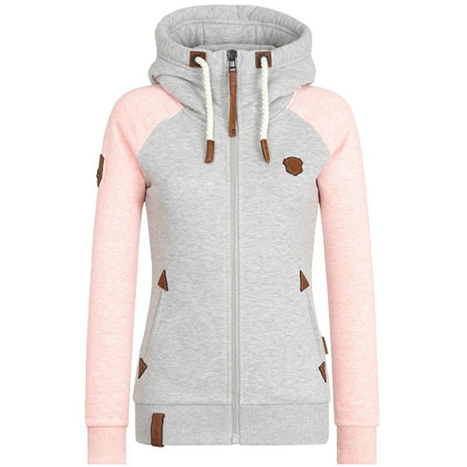 Donna - Felpa con cappuccio con zip - Manica lunga