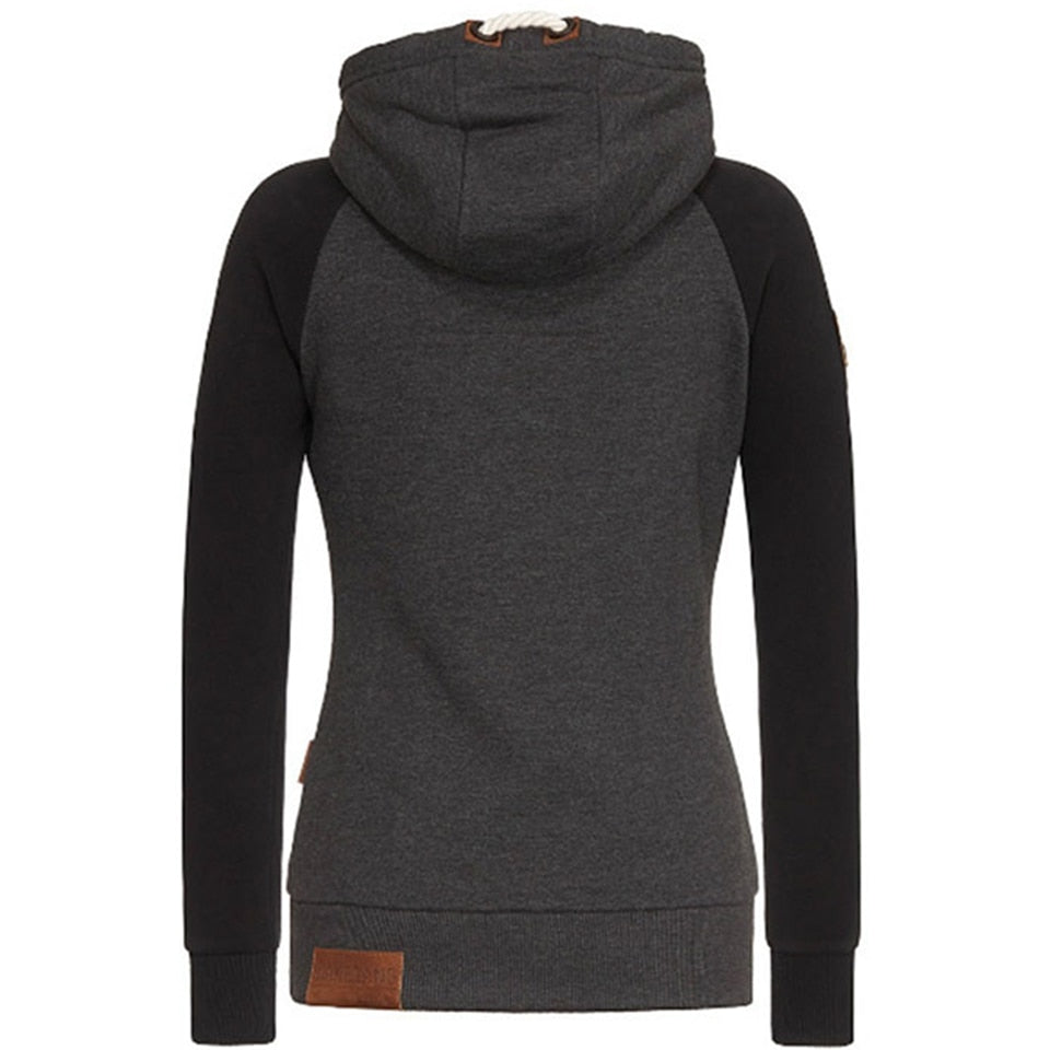 Donna - Felpa con cappuccio con zip - Manica lunga