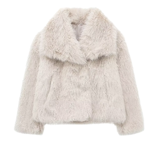 Donna - Giacca invernale in pelliccia sintetica - Capispalla alla moda
