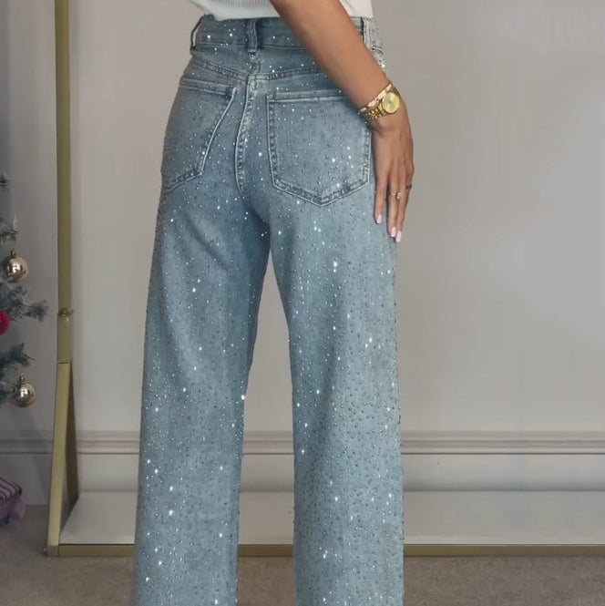 Donna - Jeans scintillanti - Vestibilità trendy