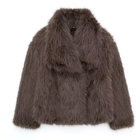 Donna - Giacca invernale in pelliccia sintetica - Capispalla alla moda