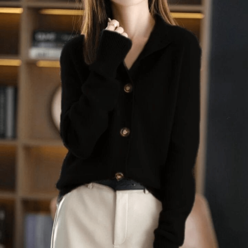 Donna - Lussuoso cardigan in maglia - Strato accogliente ed elegante