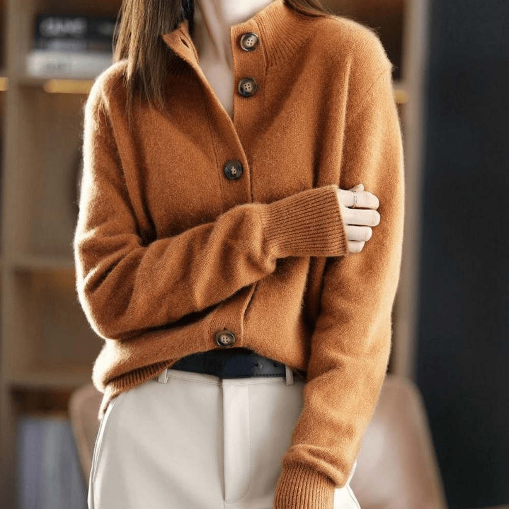 Donna - Lussuoso cardigan in maglia - Strato accogliente ed elegante