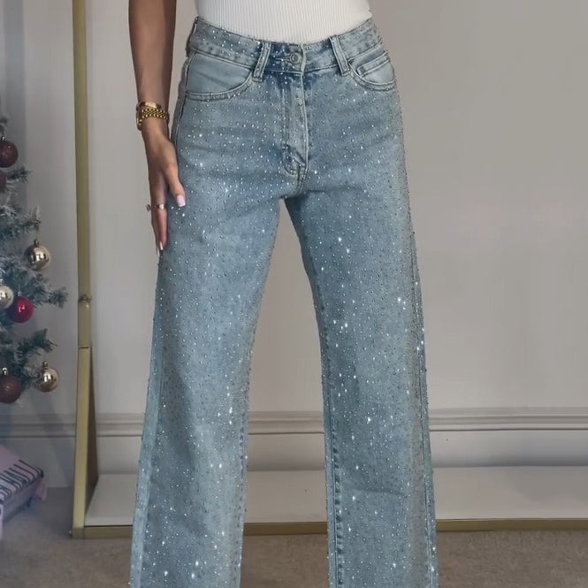 Donna - Jeans scintillanti - Vestibilità trendy