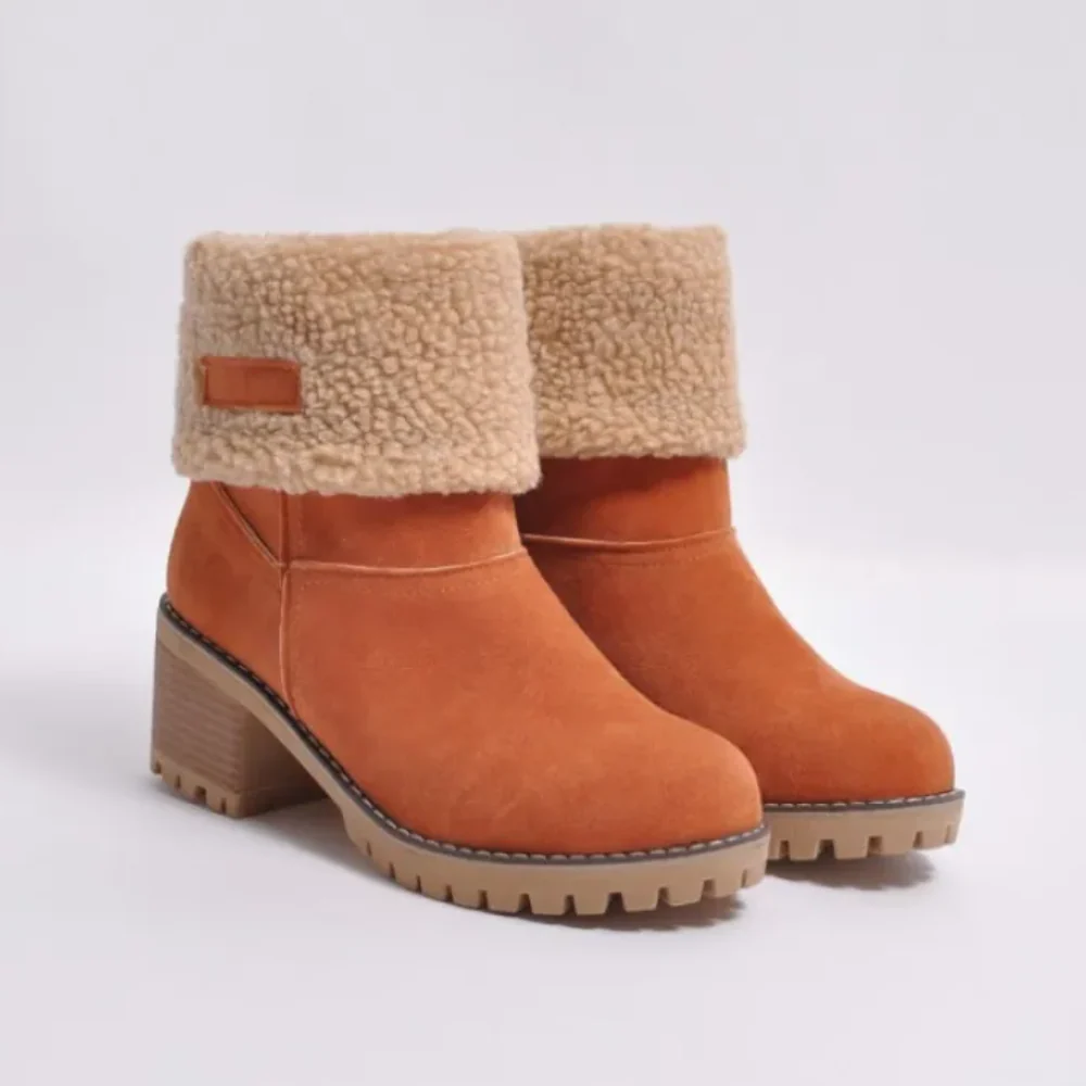 Donna - Stivaletti con tacco grosso - Foderati in shearling