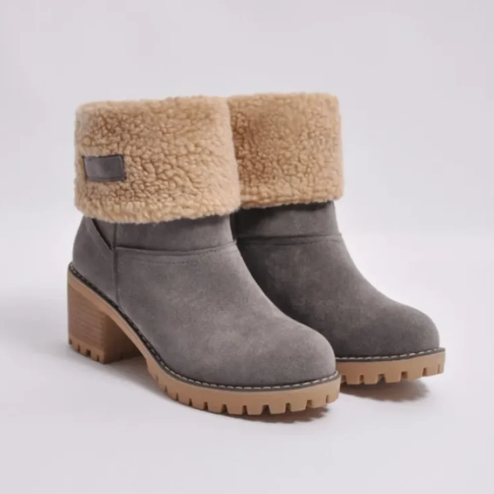Donna - Stivaletti con tacco grosso - Foderati in shearling
