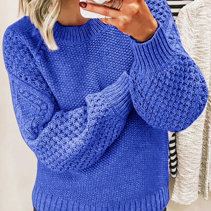 Donna - Maglione fuori misura in maglia - Miscela di lana