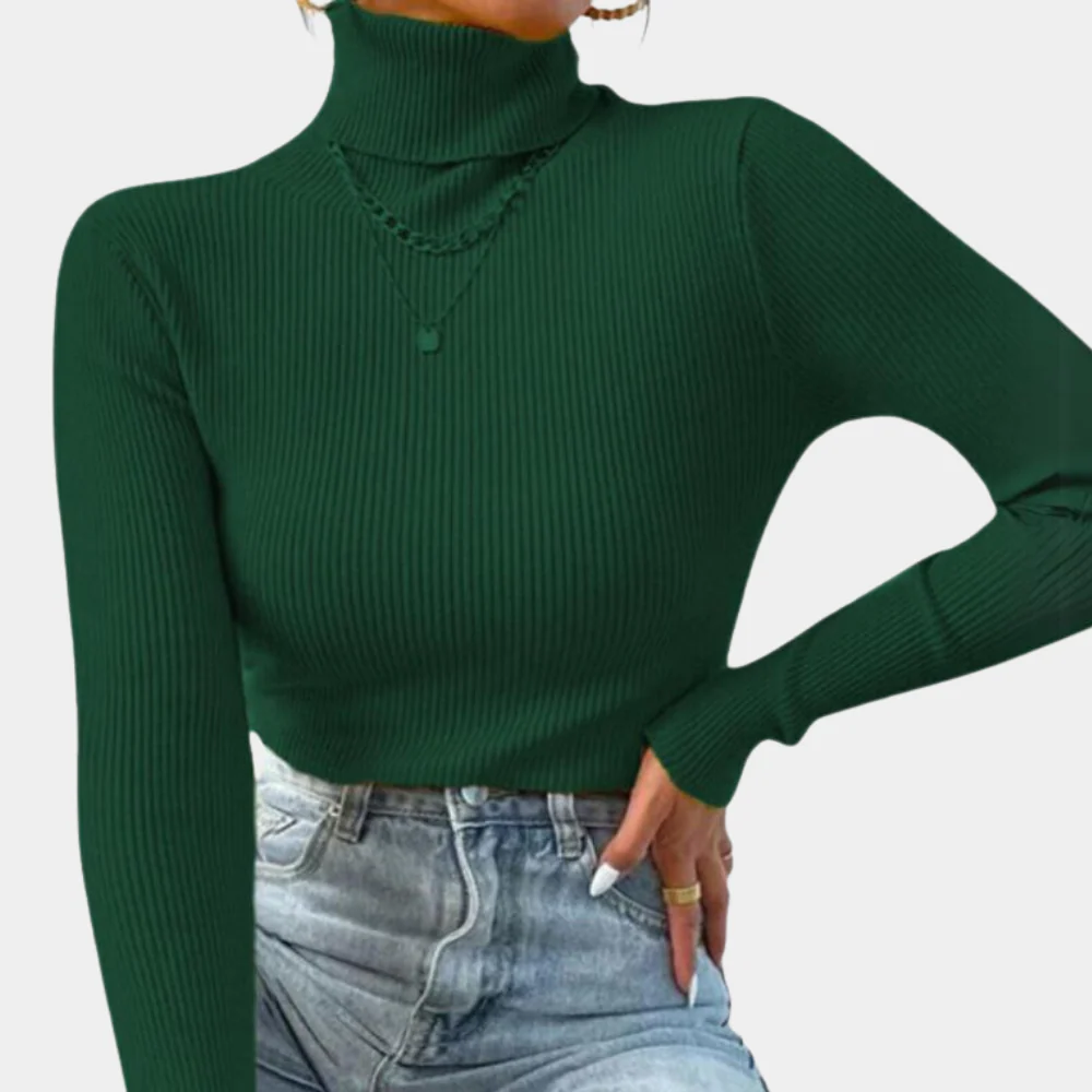 Donna - Maglia a coste - Stile dolcevita