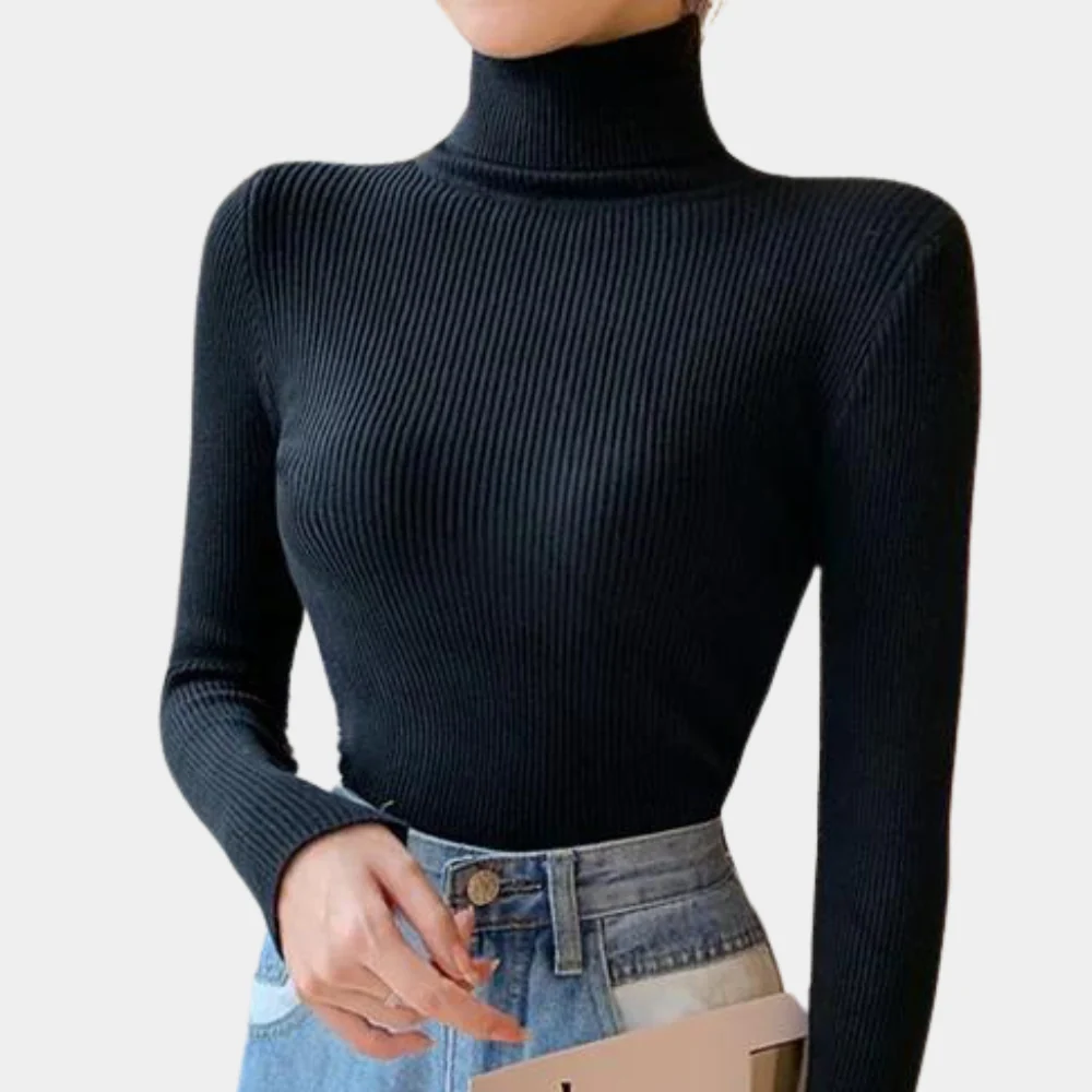 Donna - Maglia a coste - Stile dolcevita