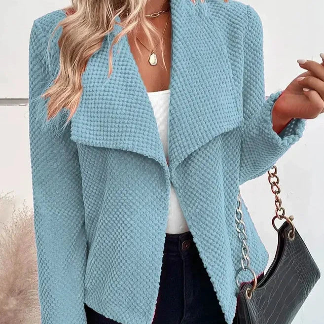 Donna - Giacca blazer in maglia testurizzata - vestibilità rilassata