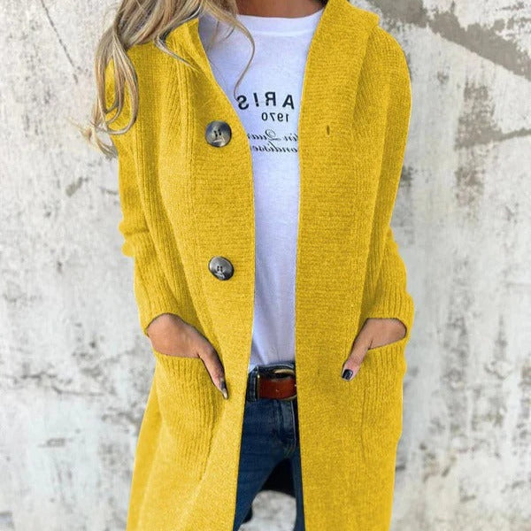 Donna - Cardigan lungo in maglia di lana - Vestibilità rilassata