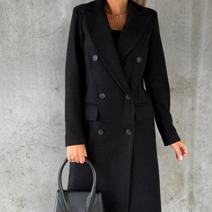Donna - Cappotto lungo dal taglio sartoriale - Miscela di lana
