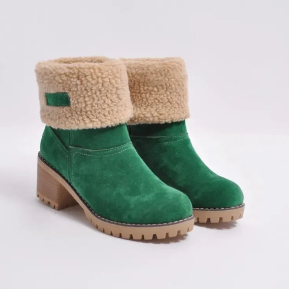Donna - Stivaletti con tacco grosso - Foderati in shearling