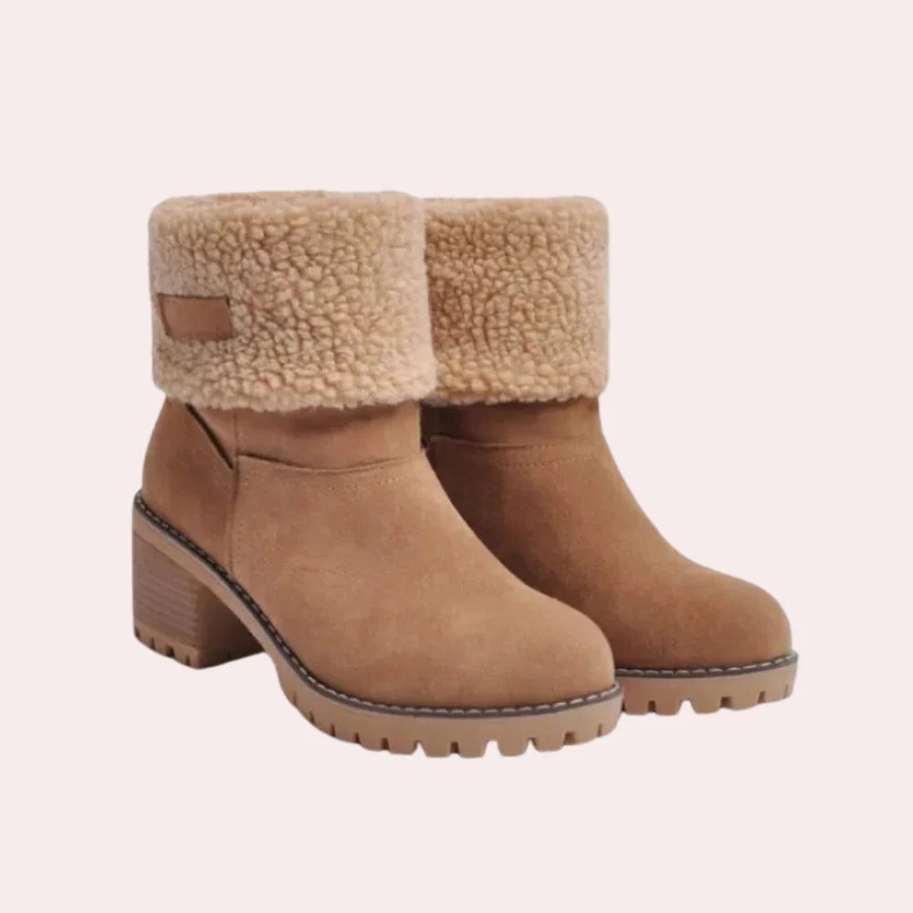 Donna - Stivaletti con tacco grosso - Foderati in shearling