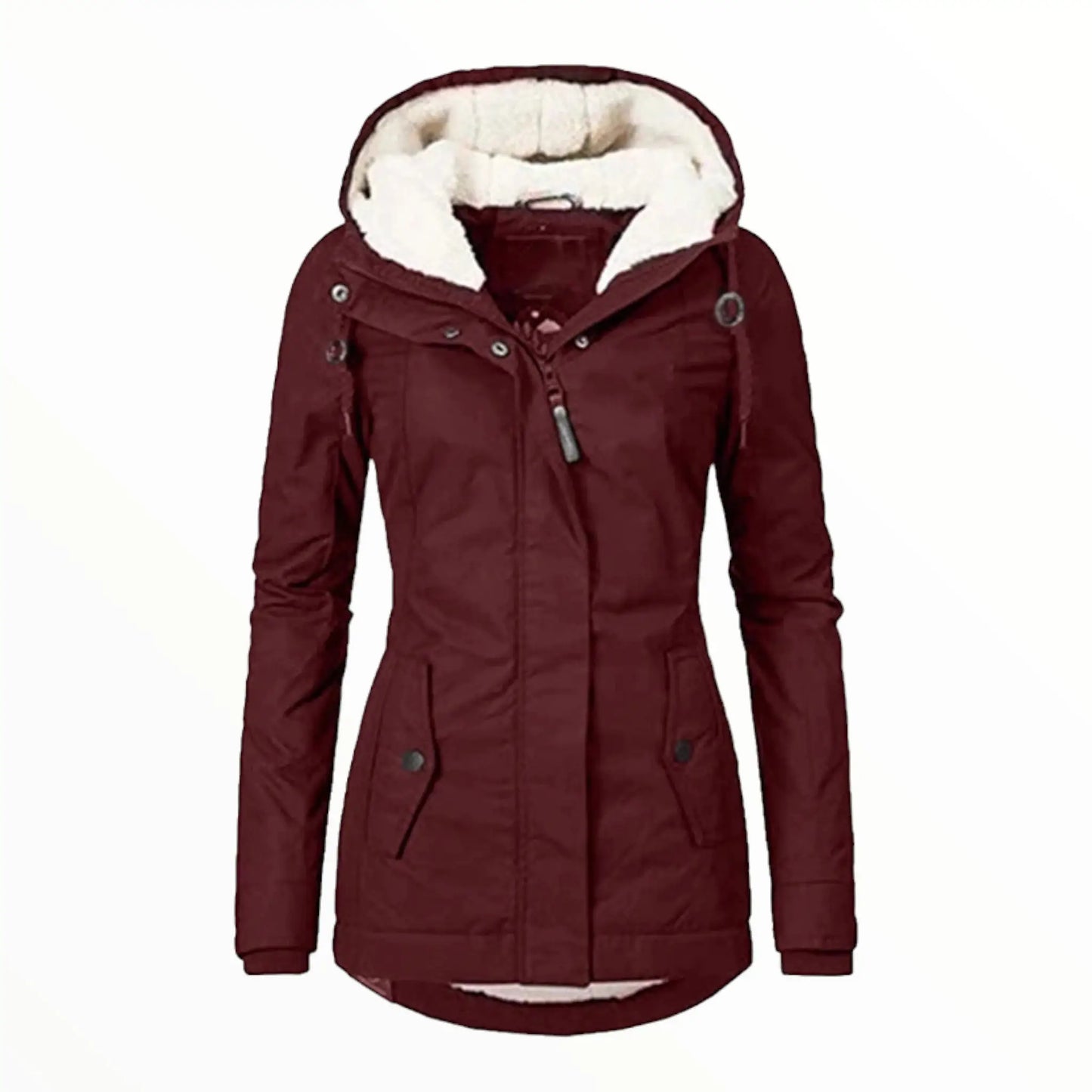 Donna - Giacca parka - Calda pelliccia sintetica