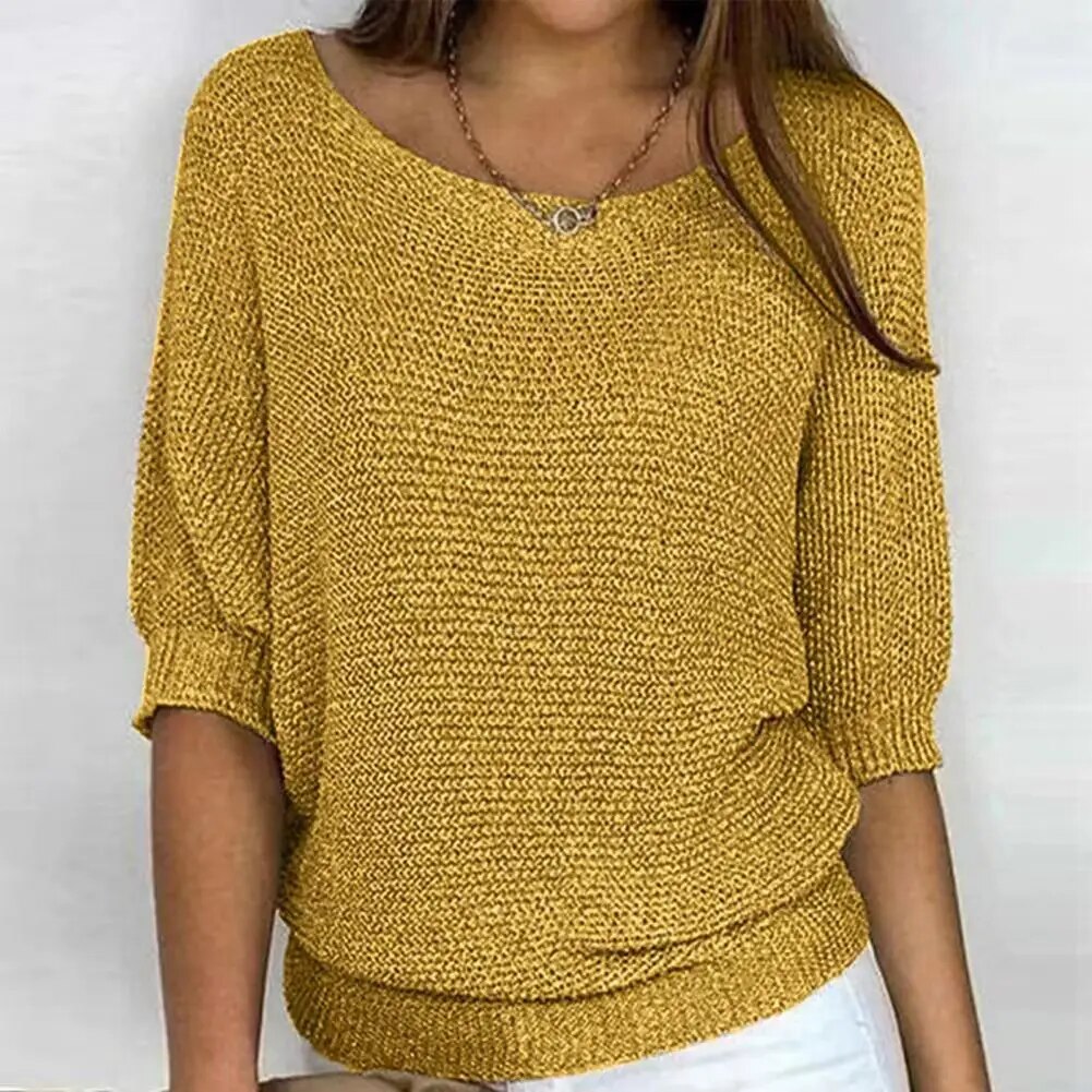 Donna - Maglia con scollo rotondo - Maniche a tre quarti