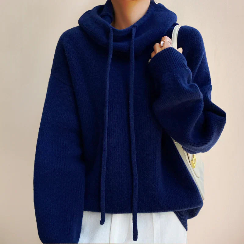 Donna - Maglione dolcevita oversize - misto lana