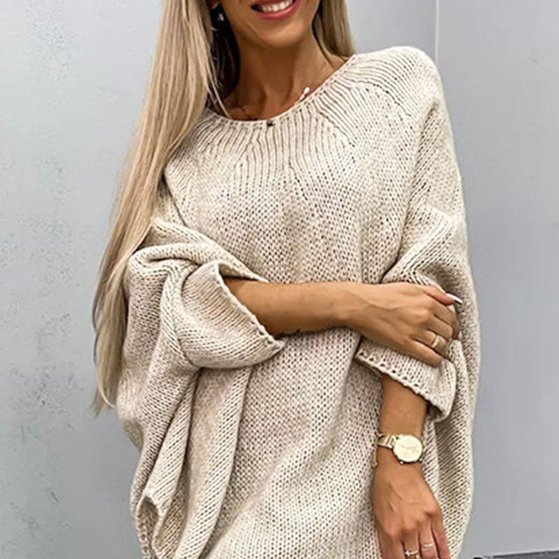 Donna - Maglione in maglia dal taglio fuori misura - Miscela di lana