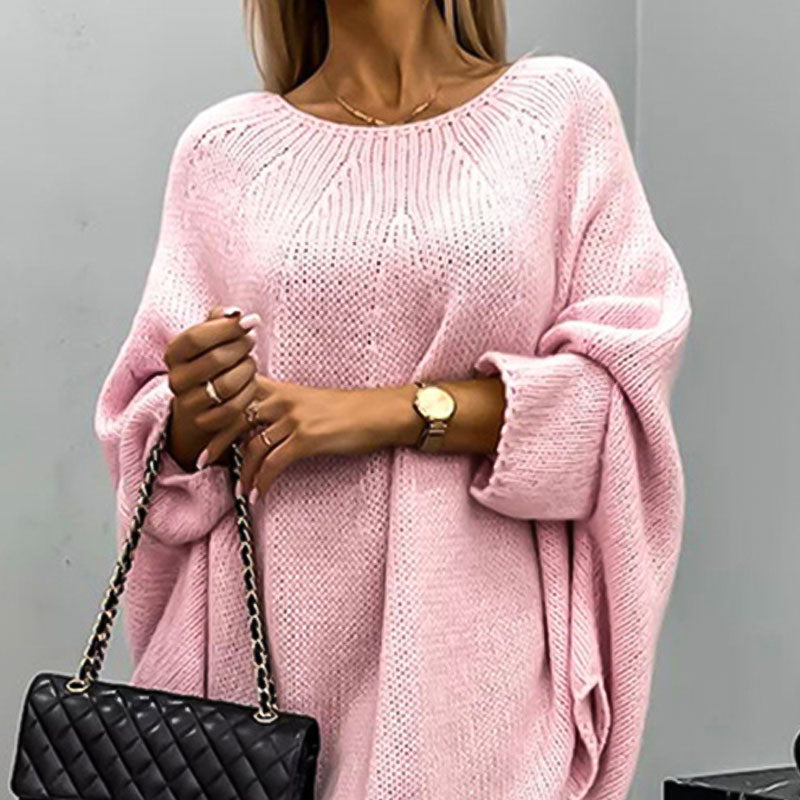 Donna - Maglione in maglia dal taglio fuori misura - Miscela di lana