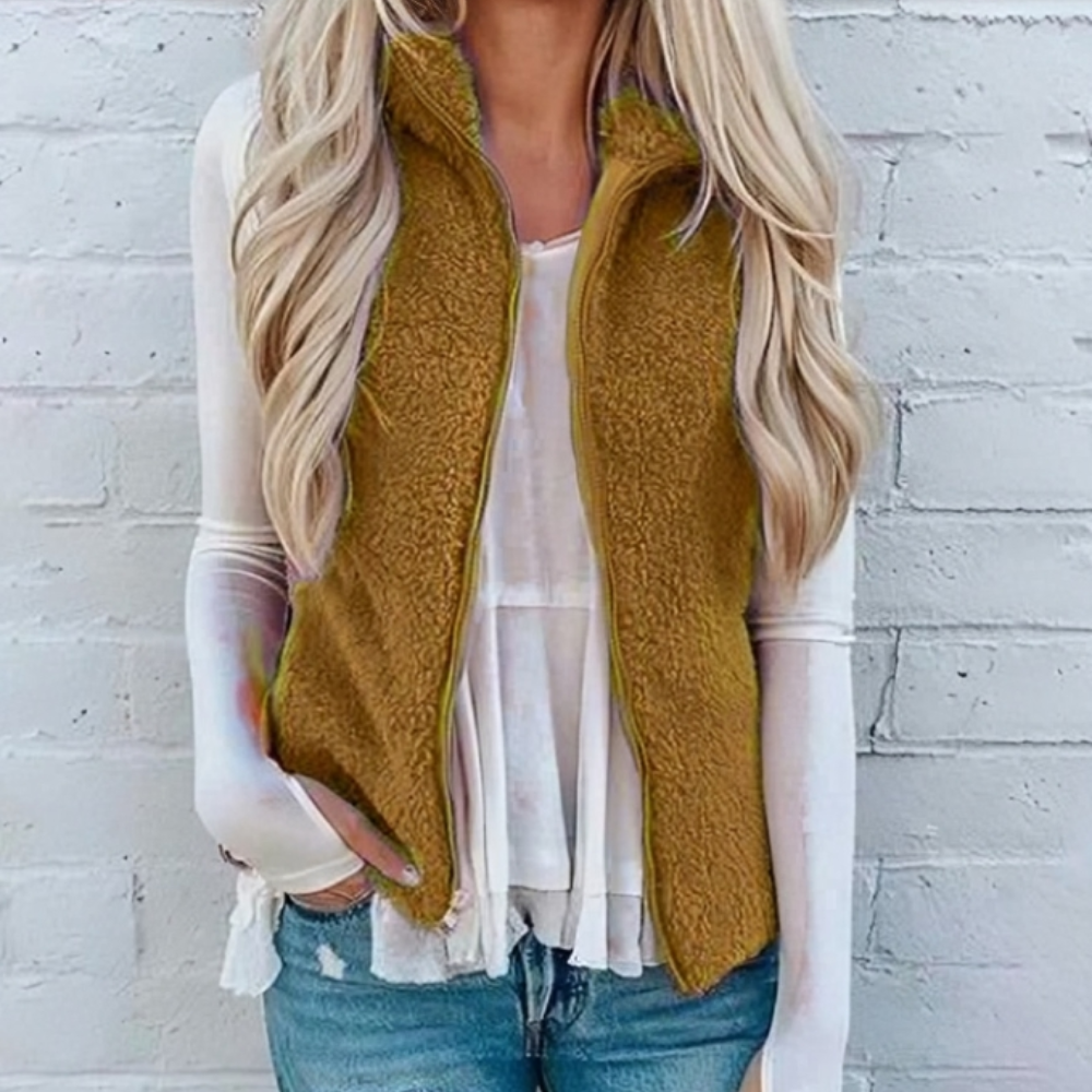 Donna - Gilet con zip - Comfort alla moda
