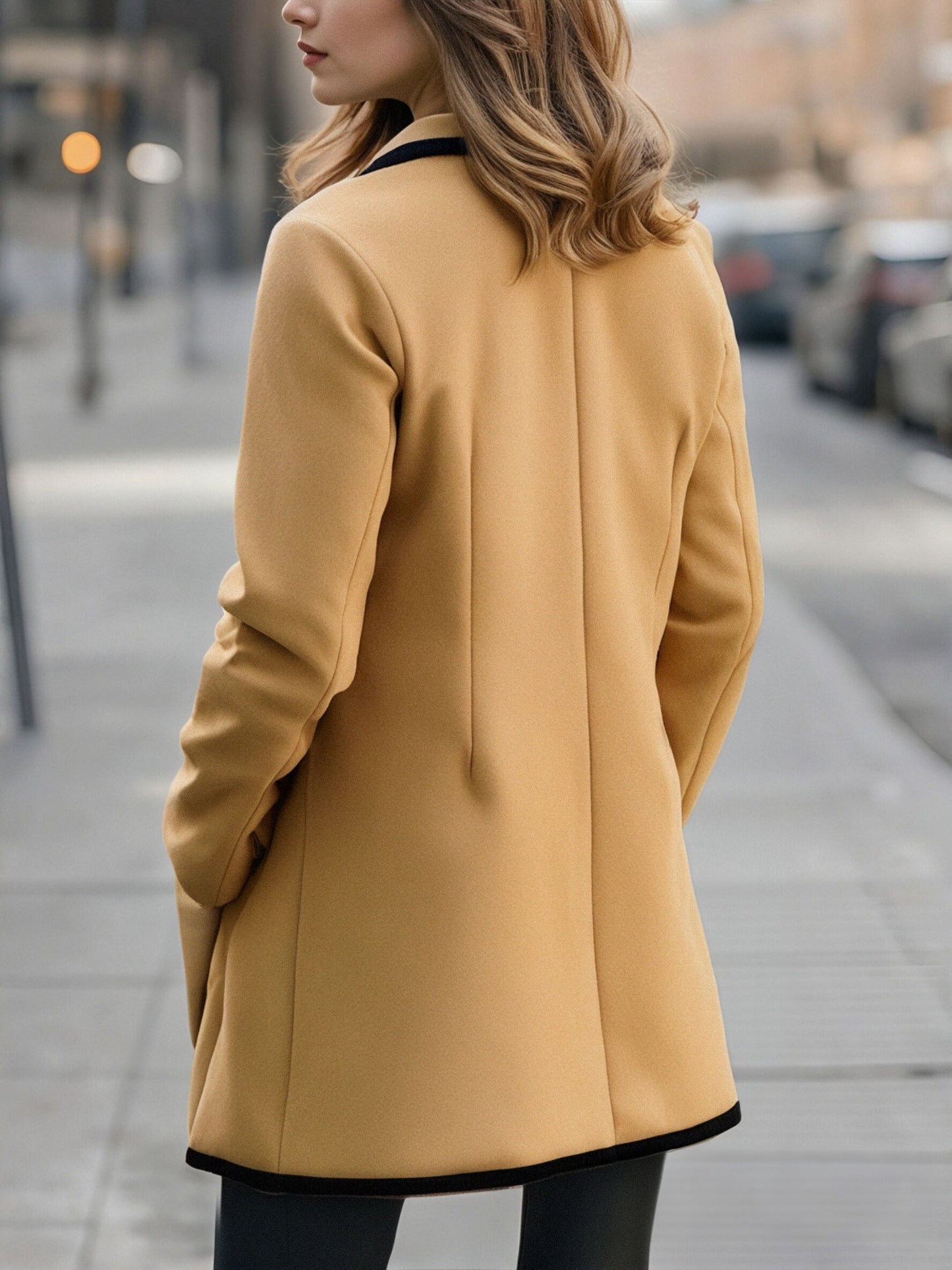 Giacca Doppio Lato Donna – Con Bottoni, Adatta per Autunno e Inverno