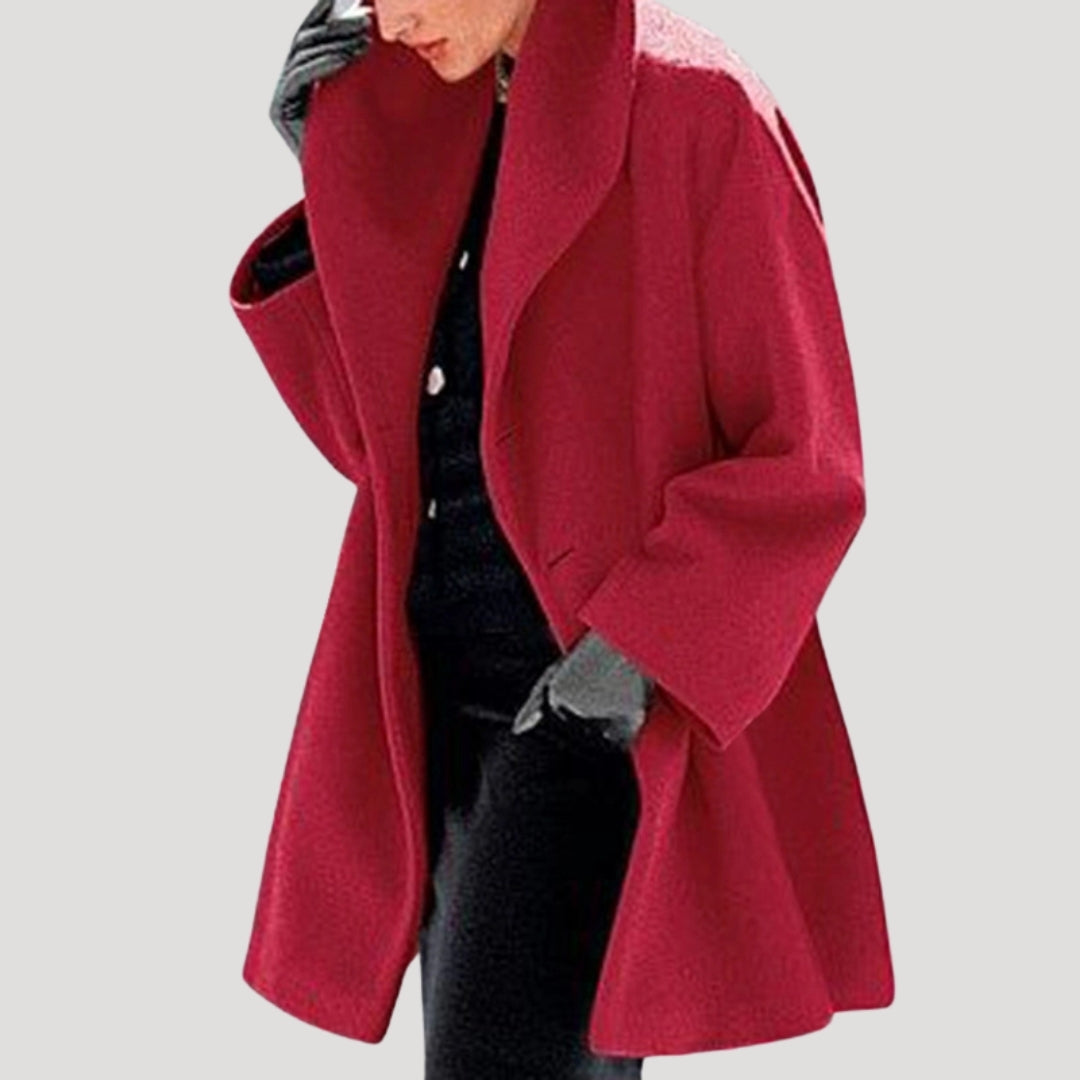 Donna - Cappotto in lana fuori misura - Stile invernale