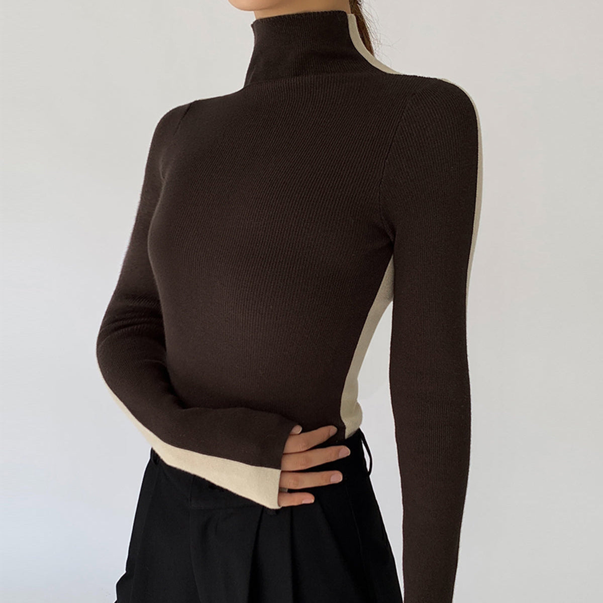 Donna - Top reversibile in maglia - Tessuto morbido