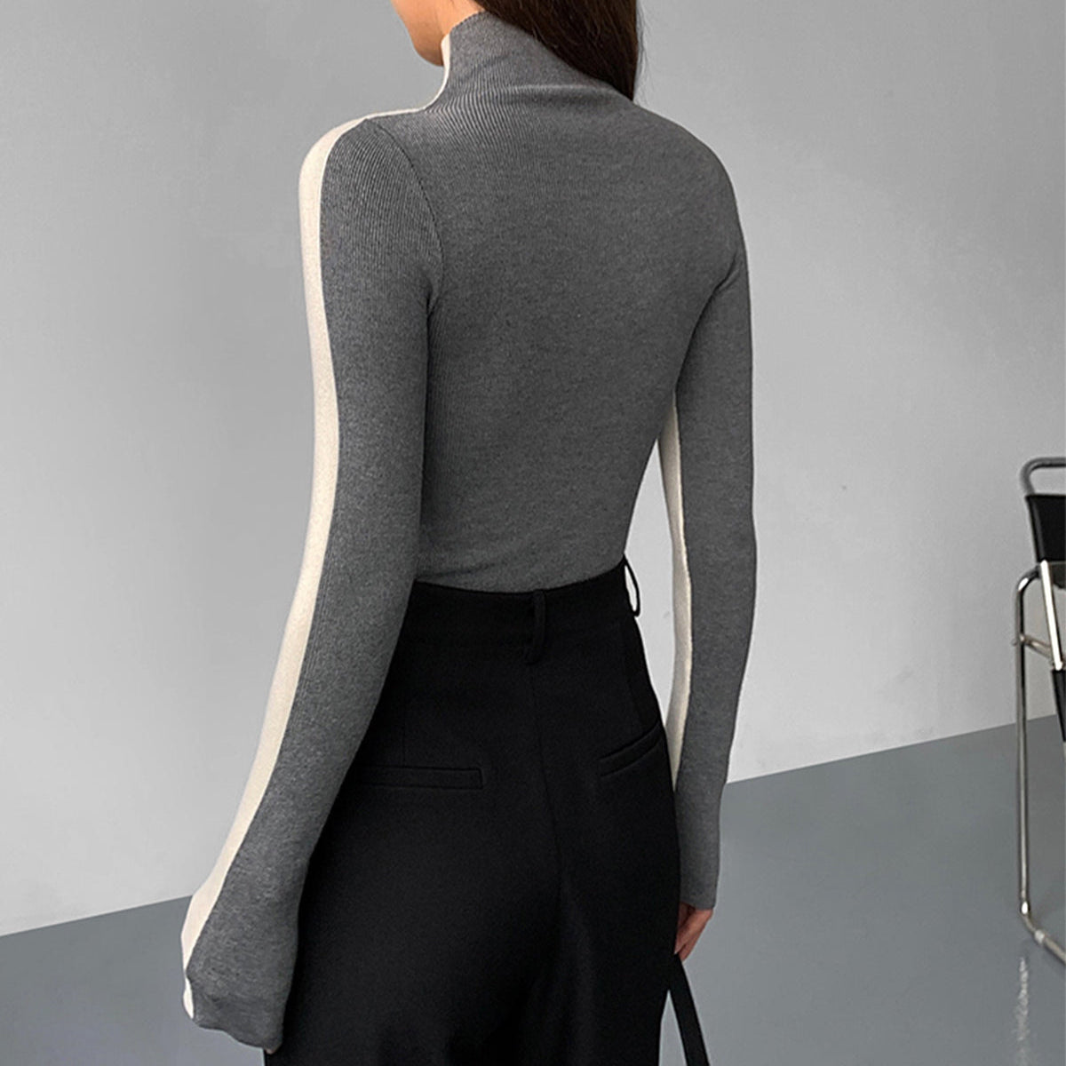 Donna - Top reversibile in maglia - Tessuto morbido