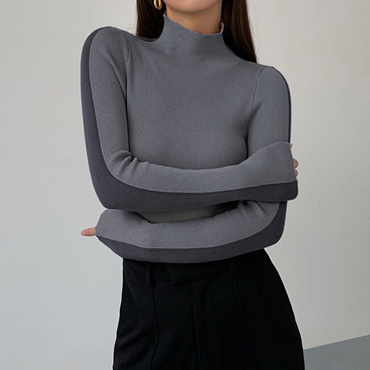 Donna - Top reversibile in maglia - Tessuto morbido
