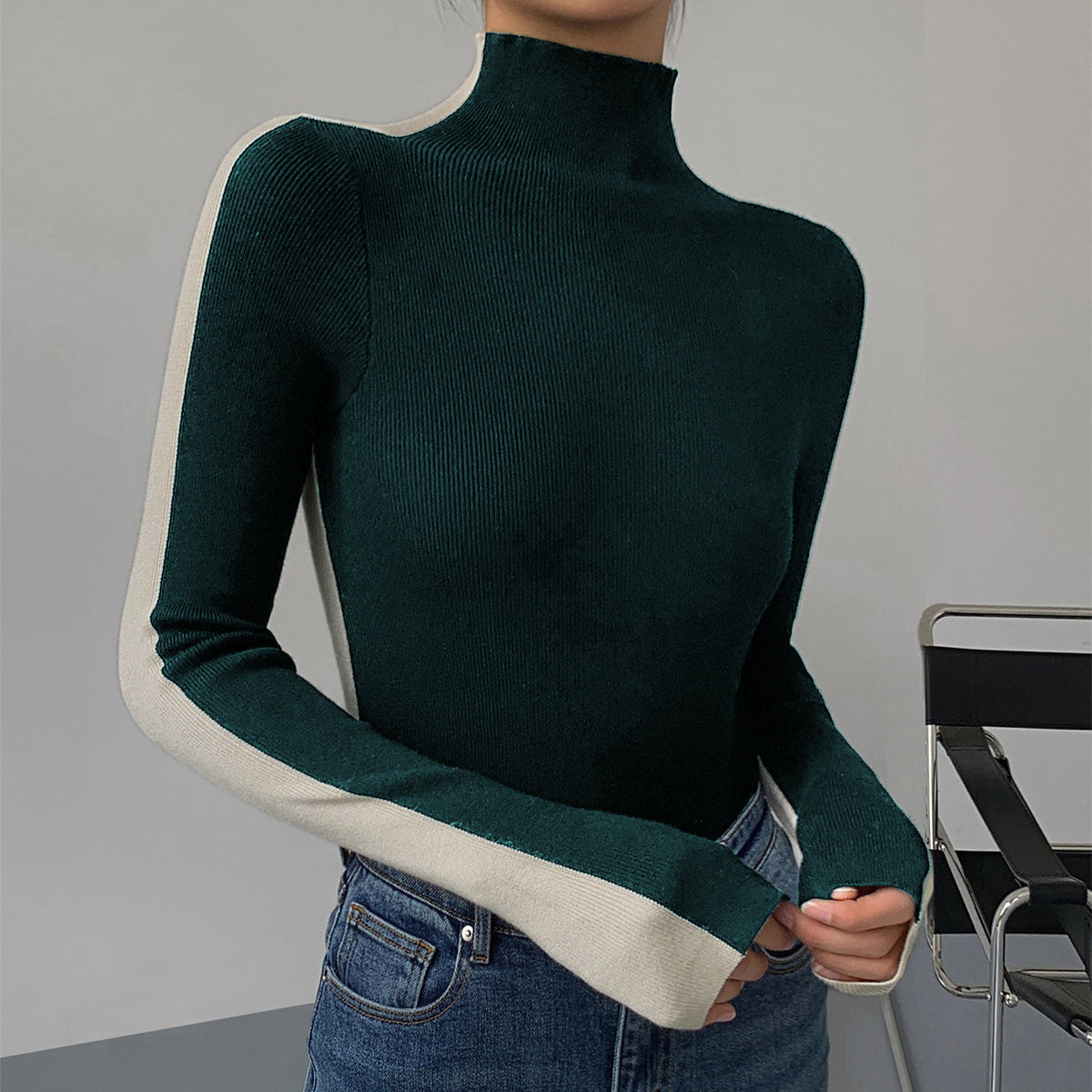 Donna - Top reversibile in maglia - Tessuto morbido