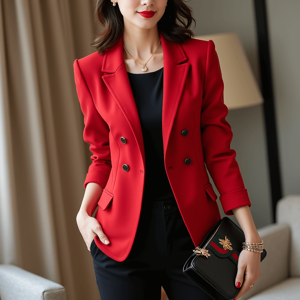 Blazer rosso scarlatto Reign