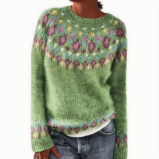 Donna - Accogliente maglione lavorato a maglia - Caldo e alla moda