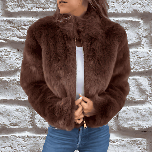 Donna - Caldo cappotto autunnale - Stile elegante