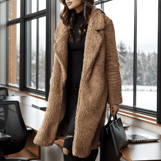 Donna - Cappottino oversize con collo foderato
