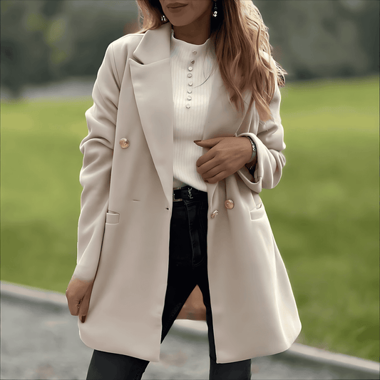 Donna - Cappotto blazer fuori misura - stile doppiopetto