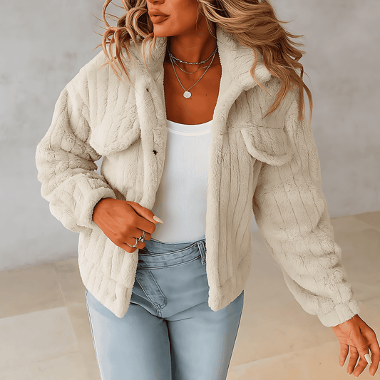 Donna - Cappotto corto e caldo - Stile accogliente