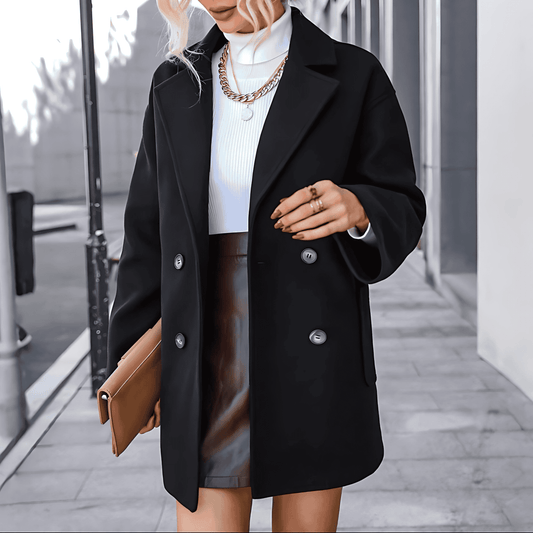 Donna - Cappotto in lana dal taglio rilassato - Doppio petto