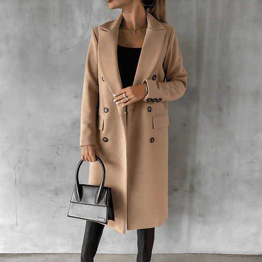 Donna - Cappotto lungo dal taglio sartoriale - Miscela di lana