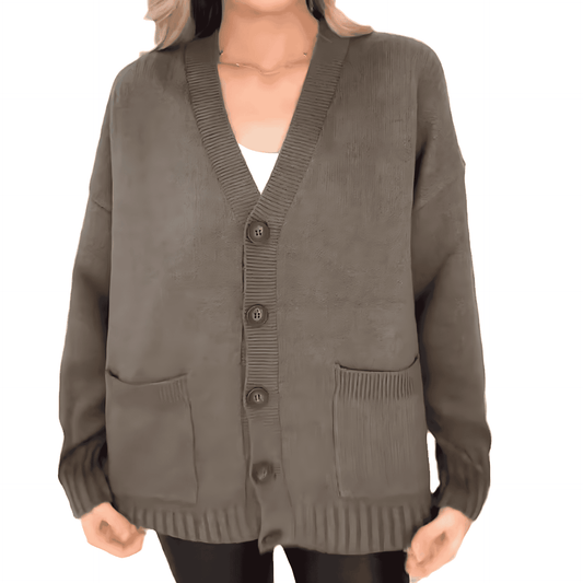 Donna - Cardigan accogliente - Design moderno con bottoni