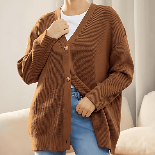 Donna - Cardigan casual lavorato a maglia - Stile autunnale