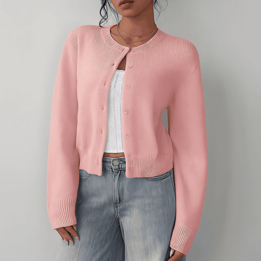 Donna - Cardigan corto morbido - Stile casual